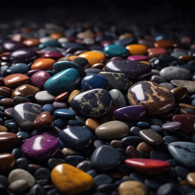 Colorful stone pebbles background