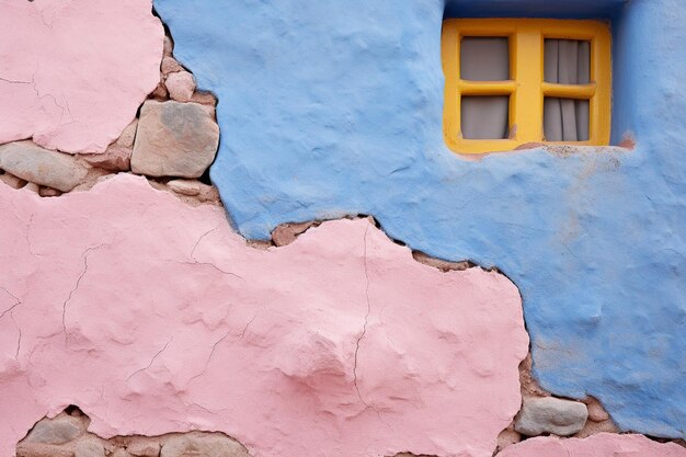 Colorful stone stucco