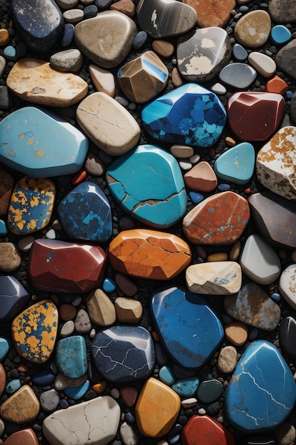 Colorful stones background