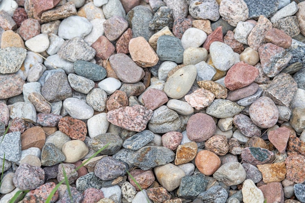 colorful stones on the beach