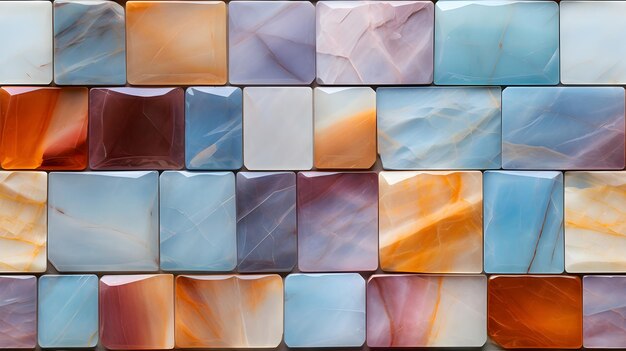 colorful stones tiles ai generated seamless background