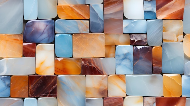 colorful stones tiles ai generated seamless background