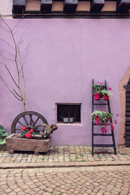 Colorful street in Kaysersberg