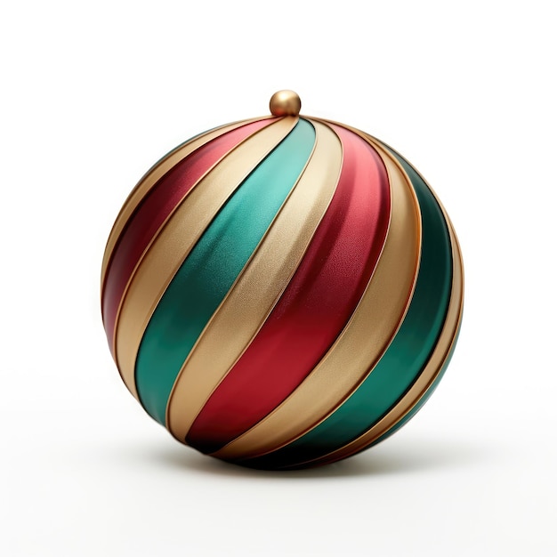 Foto a colorful striped ball with gold trim