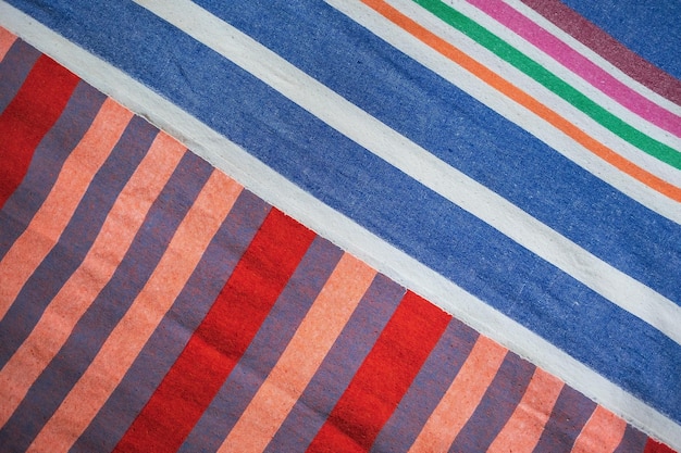 Colorful striped fabric texture