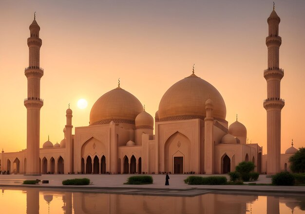A colorful stunning mosque ai generated