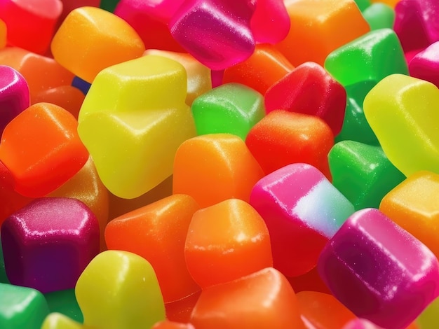 Colorful sugar gummies background
