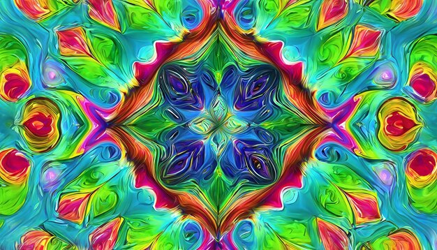 Foto sogni estivi colorati creano vivaci motivi astratti per un effetto mandala banner fantasy