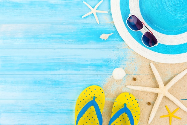 Colorful summer holiday beach background