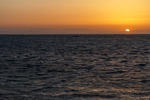 Colorful sunrise over the sea early morning. Nature composition.