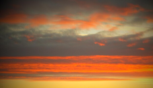 Colorful sunset with clouds