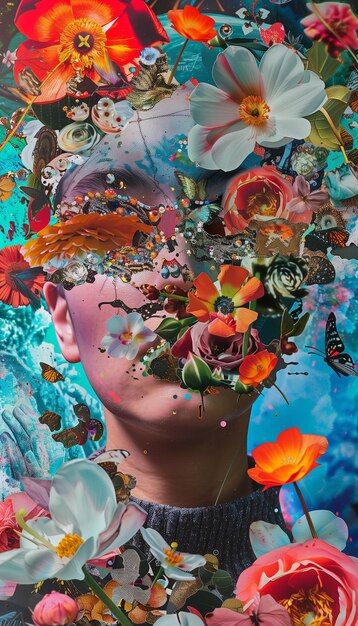 Colorful Surreal VR Portrait Video Collage