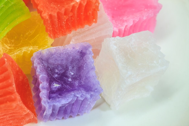 Colorful sweetness jelly in thailand