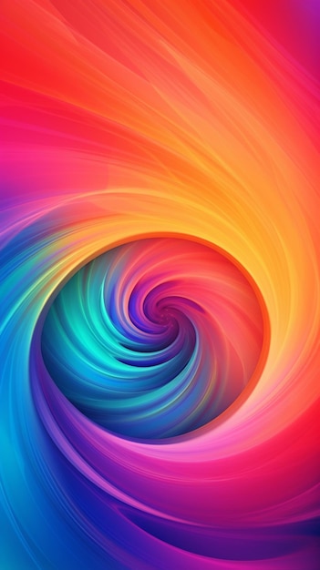 A colorful swirl background with a bright red generative ai