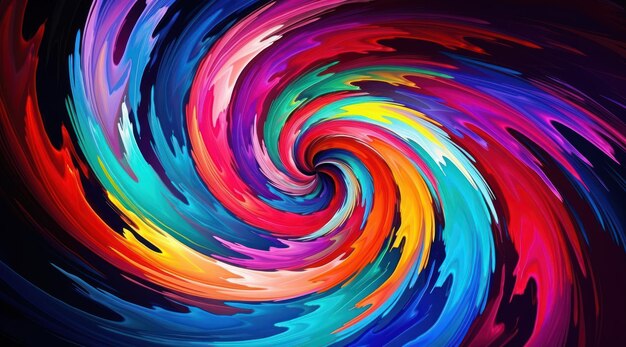 Photo a colorful swirl of paint