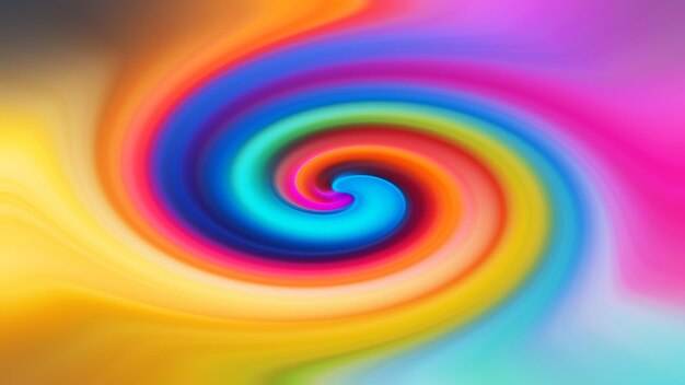 A colorful swirl with the word rainbow on it