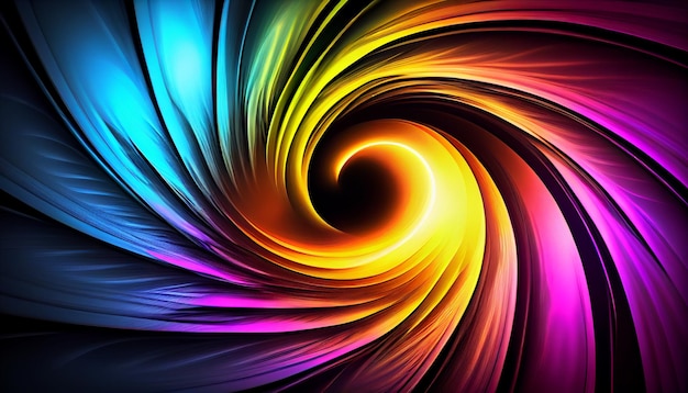 A colorful swirl with the word rainbow on it.