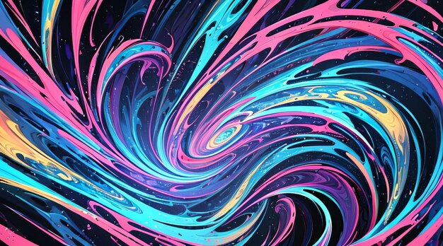 Photo colorful swirling patterns for desktop wallpaper