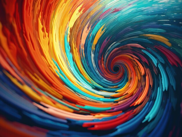 Colorful swirling radial vortex background created with generative ai technology