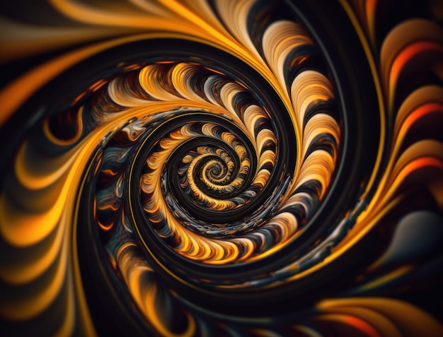 Colorful Swirling radial vortex background created with Generative AI technology