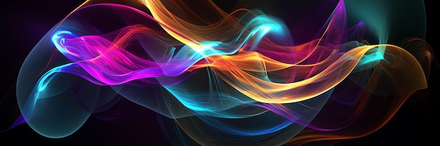 Colorful swirls AI generated