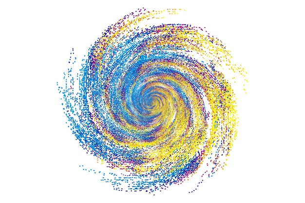 写真 カラフルな渦巻きは、視覚的に印象的な抽象的な背景を作成します