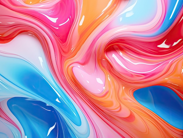 a colorful swirls of liquid