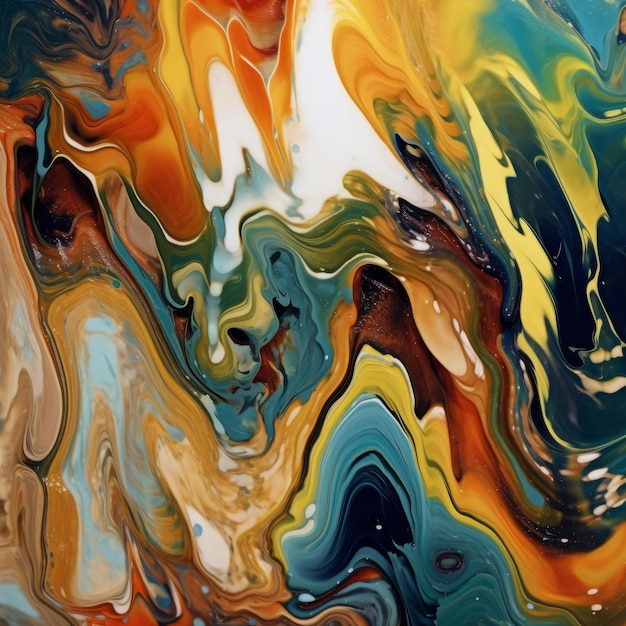 a colorful swirls of paint