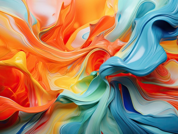 a colorful swirls of paint