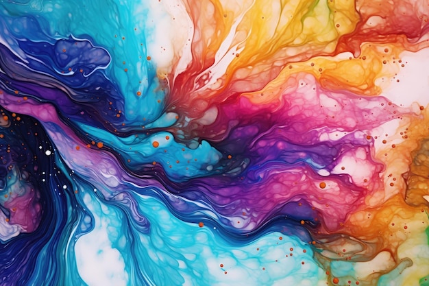 a colorful swirls of paint