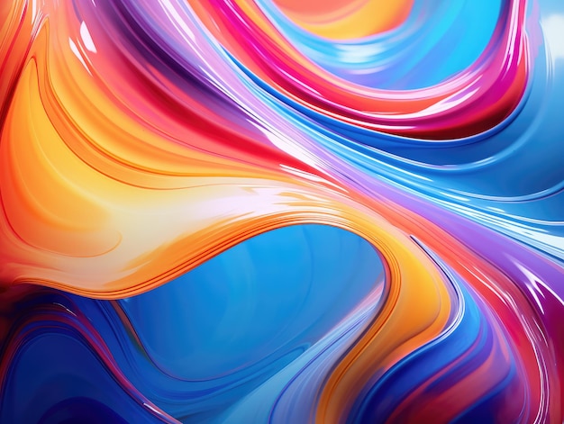 A colorful swirls of paint