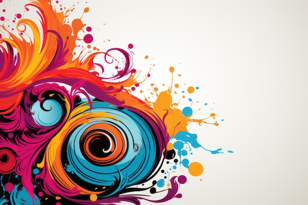 colorful swirls and swirls on a white background