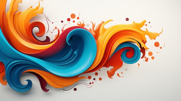 colorful swirls on a white background