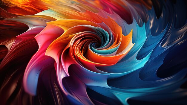 A colorful swirly spiral