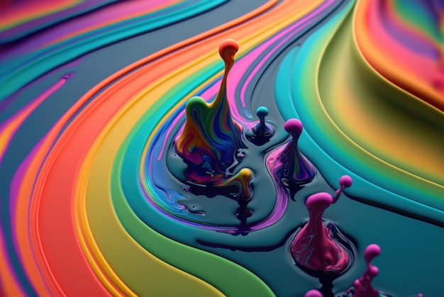 A colorful swirly surface with the words " the word " on it. "