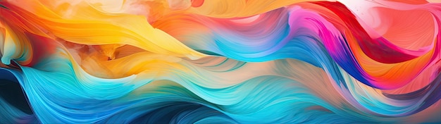 A colorful swirly waves