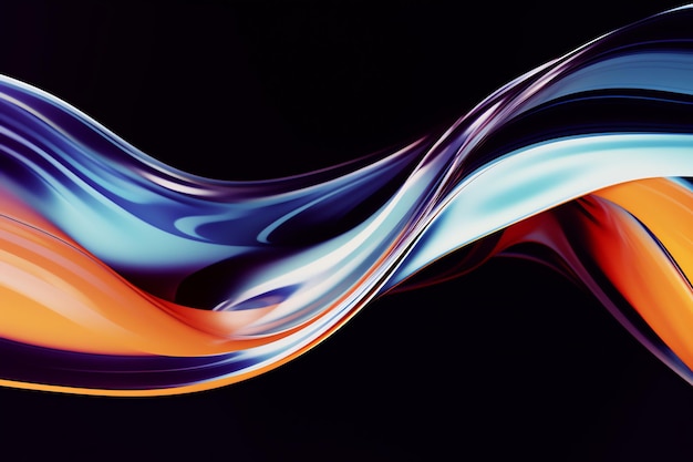 Photo a colorful swirly waves