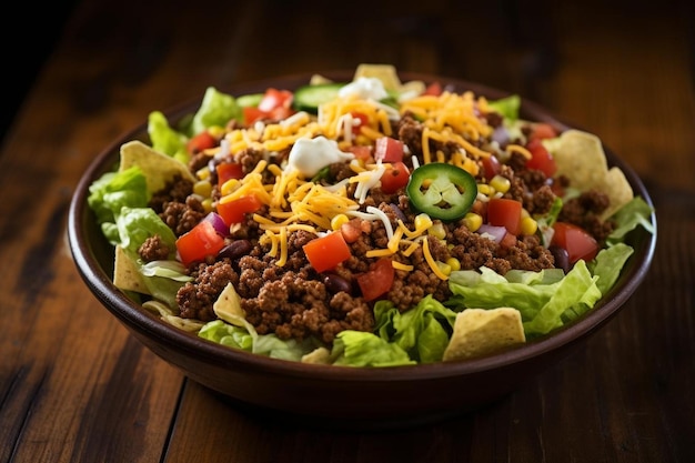 Colorful Taco Salad Food