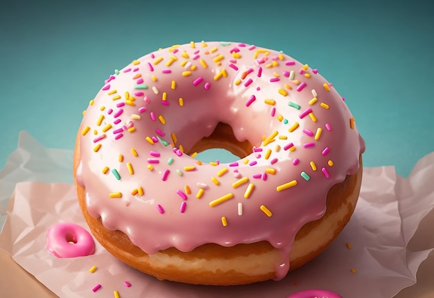 Colorful tasty donut