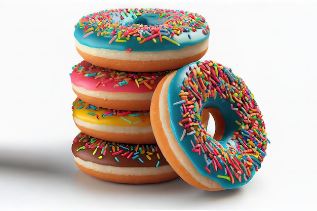 Colorful and tasty donuts Generative Ai