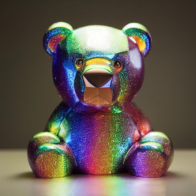 Colorful teddy bear doll