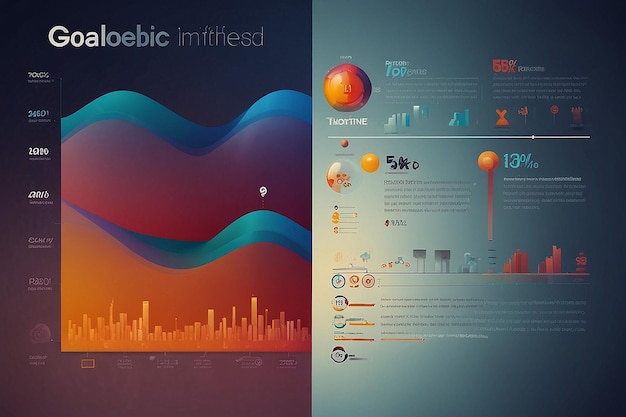 Colorful template of infographic steps