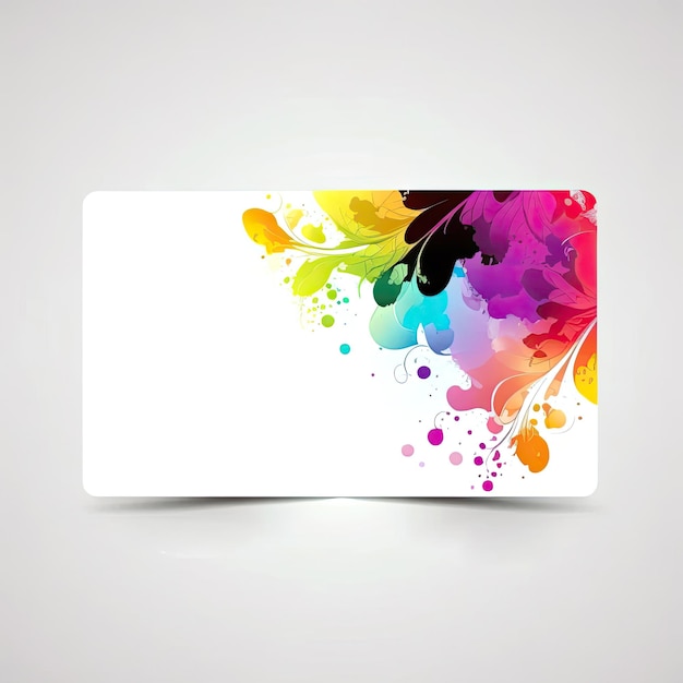 Colorful template of name card vector illustration white background Made by AIArtificial intelligence