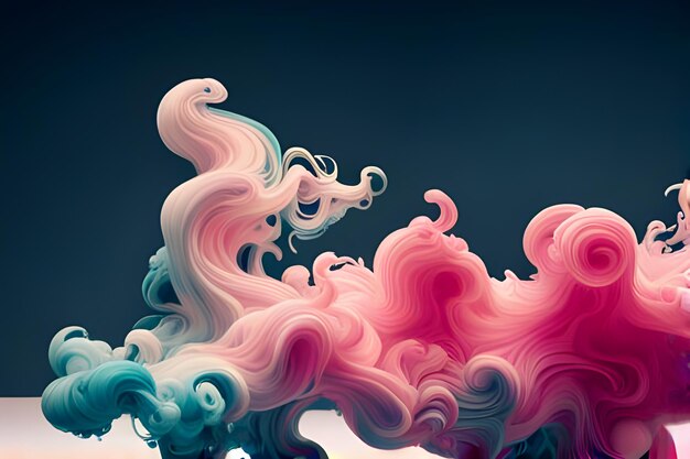 Colorful Texture Background With Ink in Water