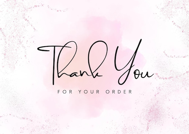 colorful Thank you for your order card designThanks card for online business