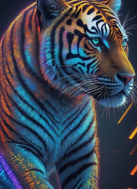 A colorful tiger