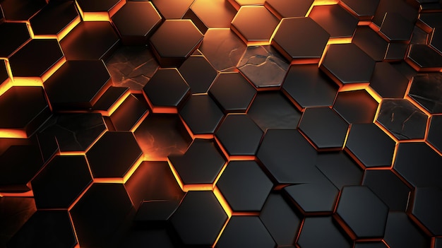 a colorful tile wallpaper with flaming hexagons