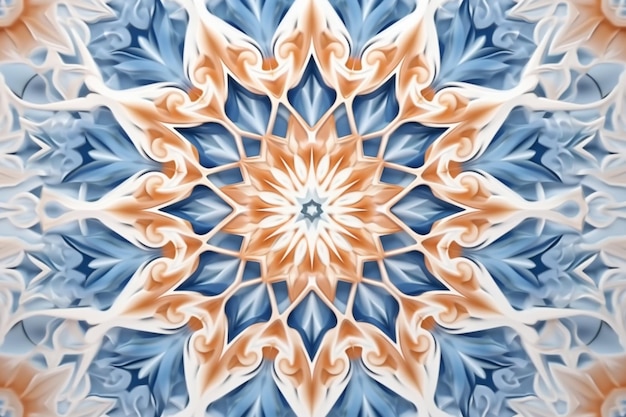 A colorful tile with a flower pattern.