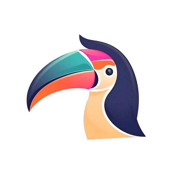 Photo colorful toucan bird vector illustration isolated on a white background