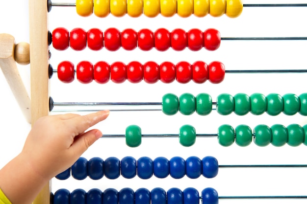 Colorful toy abacus to learn counting